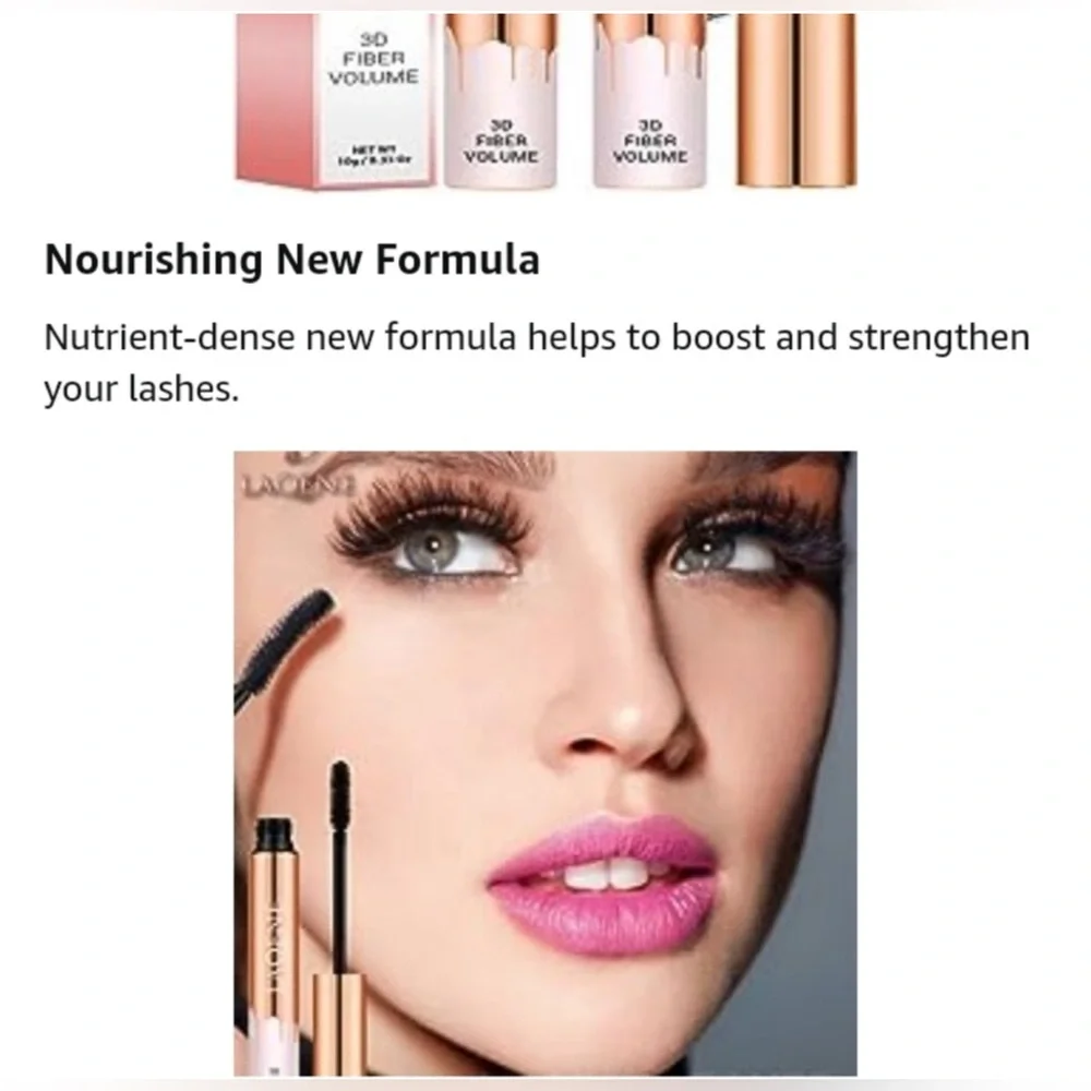 NEW Laqene Nourishing 3D Fiber Volume Mascara